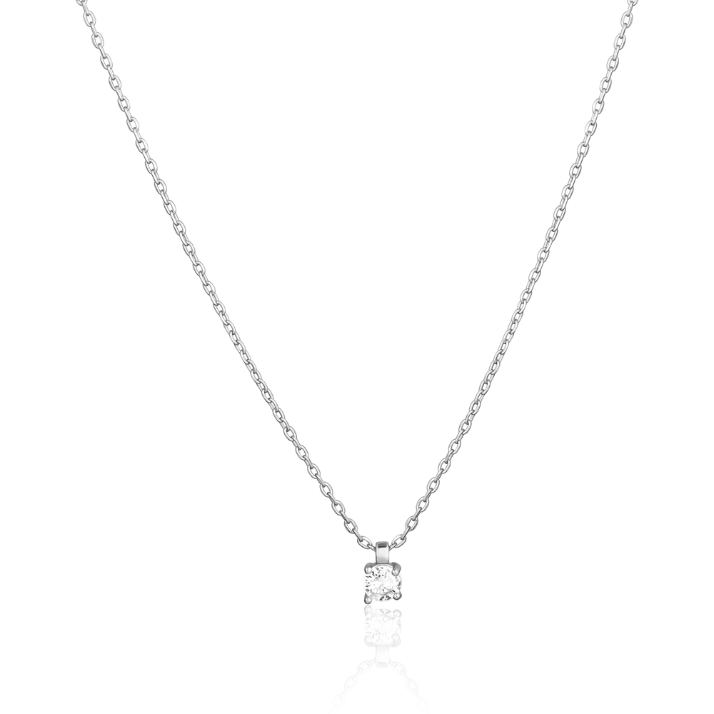 JVD Dámský stříbrný náhrdelník se zirkonem SVLN0448XH2BI05