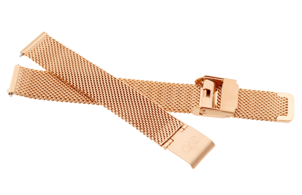 JVD Dámský kovový rose gold řemínek na hodinky SUNDAY ROSE RSUN-F07