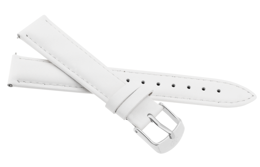 JVD Dámský bílý kožený řemínek na hodinky JVD RJ-TS6S