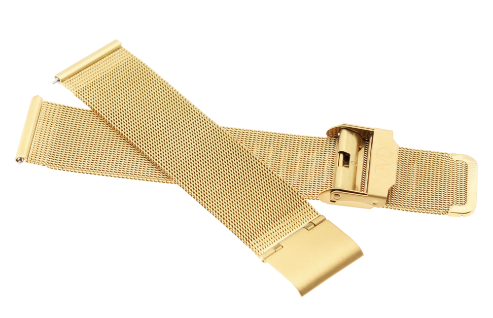 JVD Unisex kovový zlatý řemínek na hodinky RAC-06G