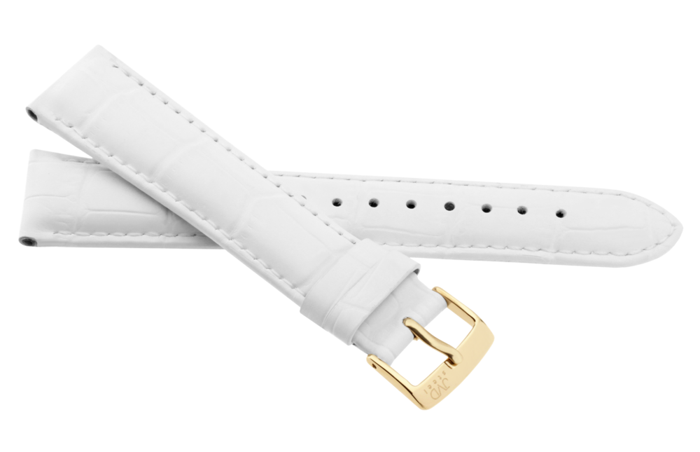 JVD Dámský bílý kožený řemínek na hodinky JVDRW05