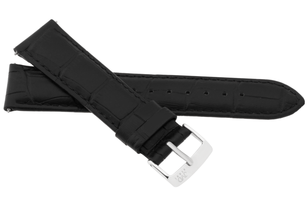 JVD Dámský černý kožený řemínek na hodinky JVDRW45