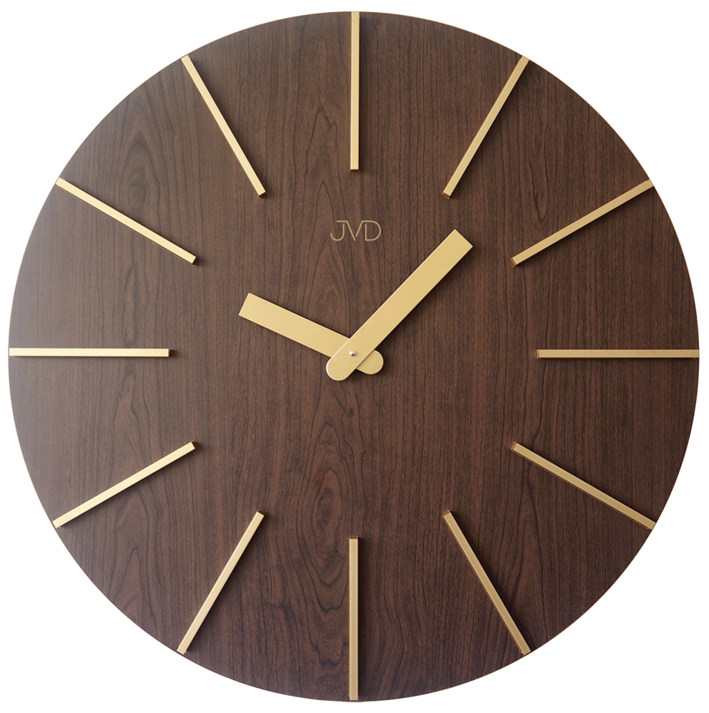 JVD Obrovské designové dřevěné nástěnné hodiny průměr 70cm JVD HC702.1