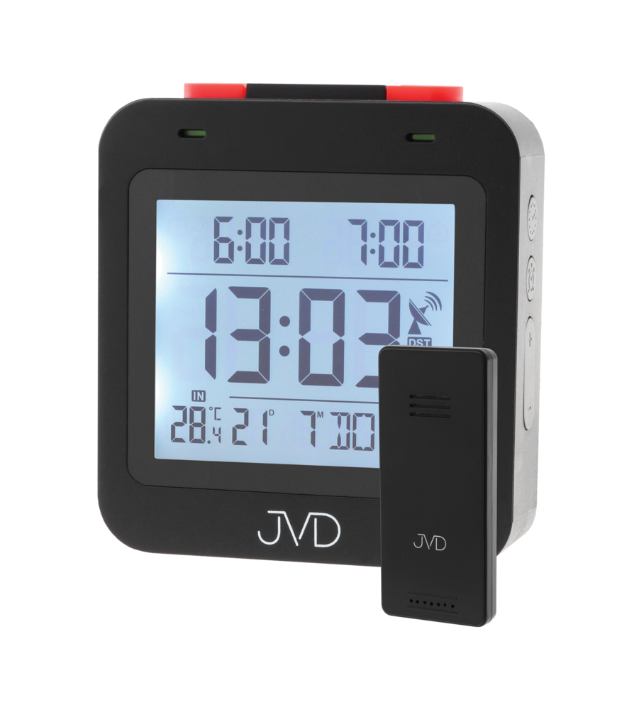 JVD Černý rádiem řízený budík JVD RB3552.2