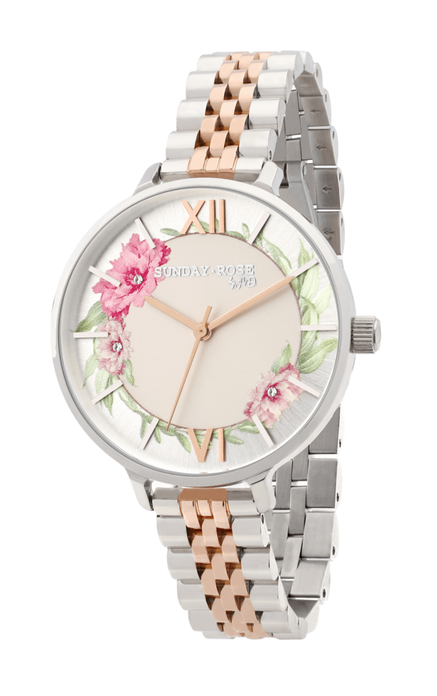 SUNDAY ROSE Dámské luxusní designové hodinky SUNDAY ROSE Spirit BLUSH SUN-S18