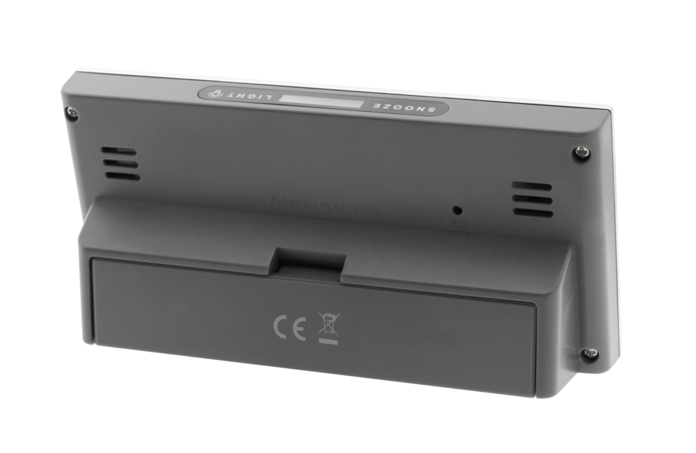 JVD Stříbrný Rádiem řízený budík JVD RB9410.1