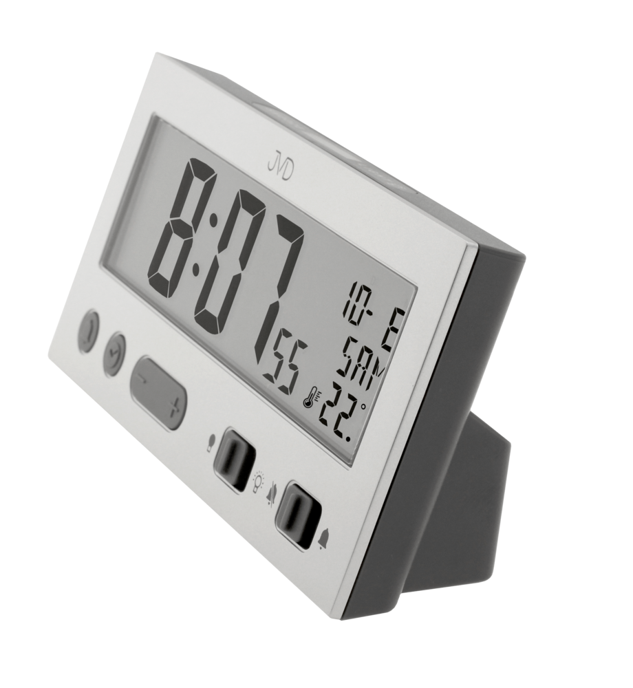 JVD Stříbrný Rádiem řízený budík JVD RB9410.1