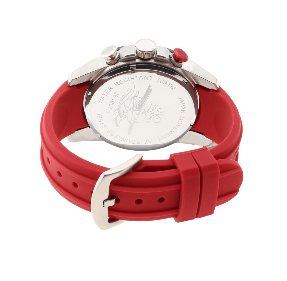 JVD Sportovní pánské vodotěsné červené náramkové hodinky JVD JE1007.3