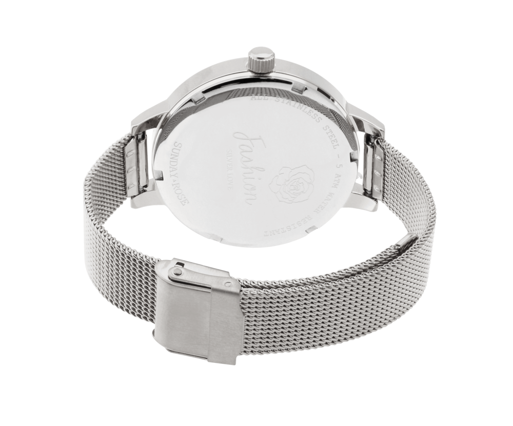 SUNDAY ROSE Dámské elegantní designové hodinky Fashion SILVER LOVE SUN-F04