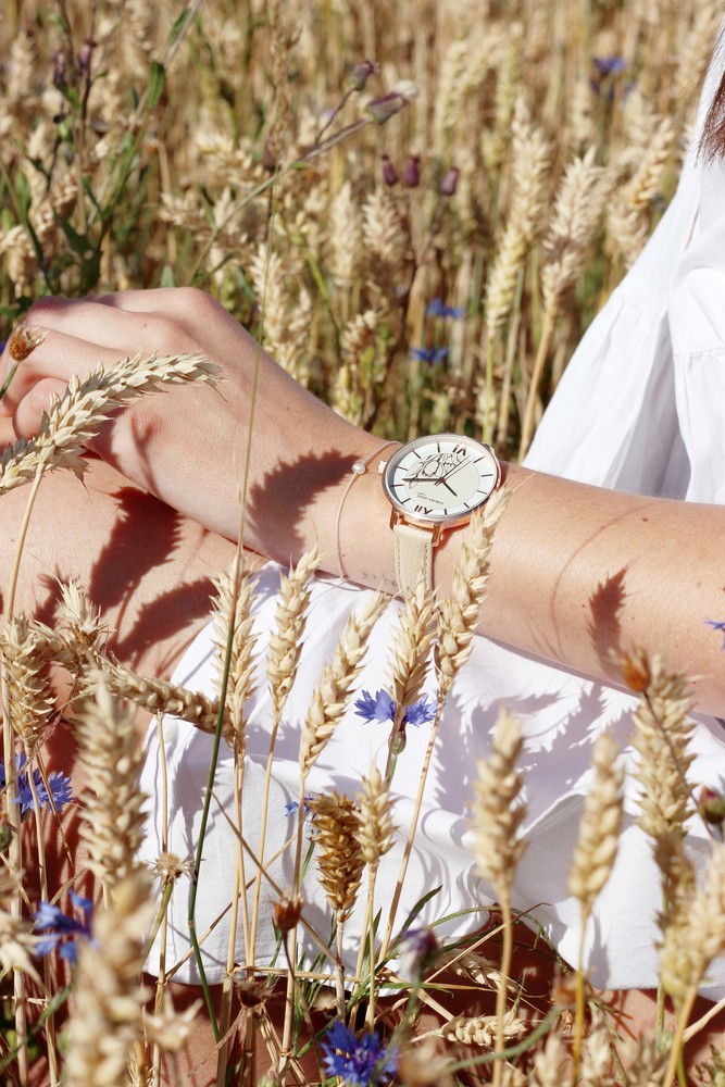 SUNDAY ROSE Dámské luxusní designové hodinky SUNDAY ROSE Fashion Tulip Leather SUN-F08