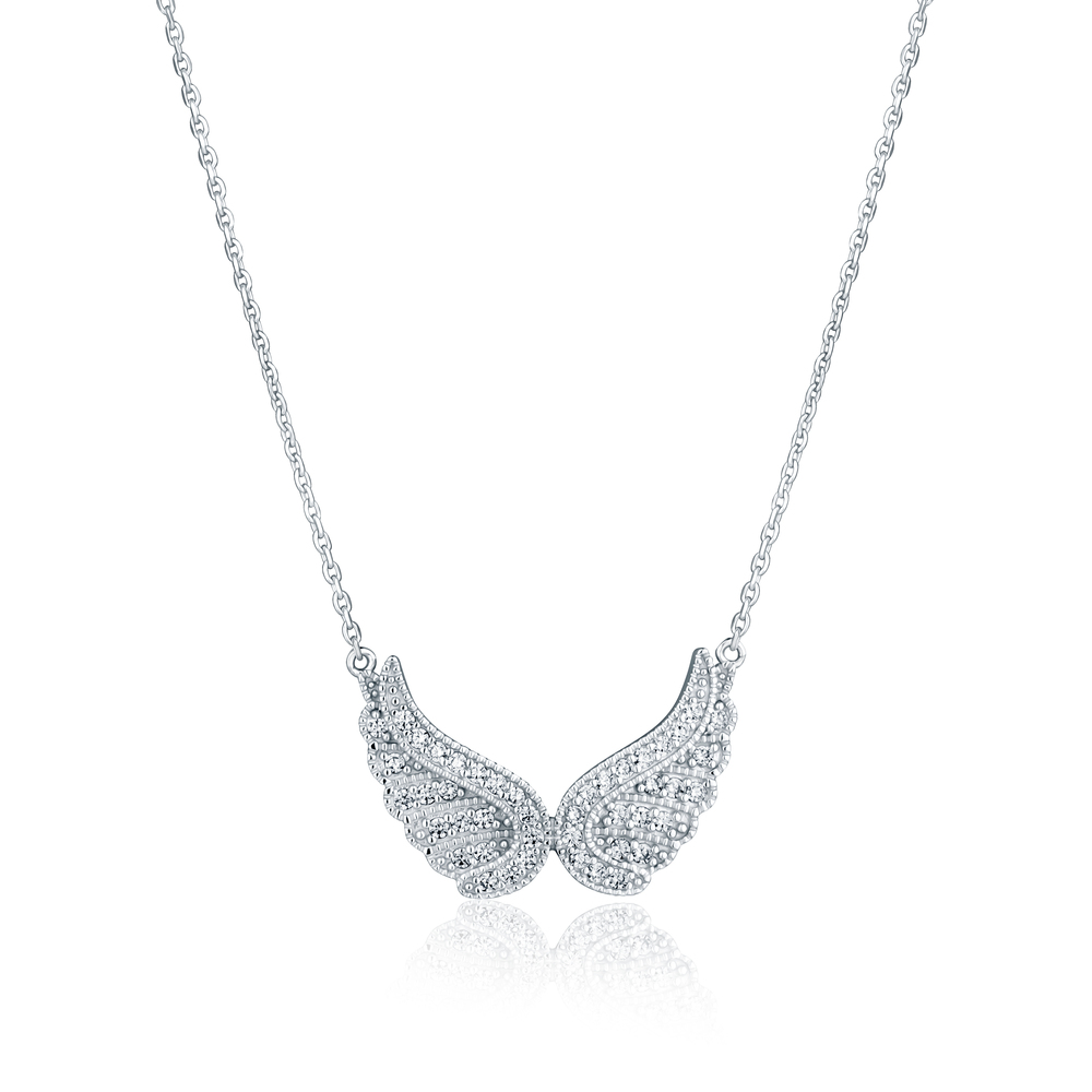 JVD Dámský stříbrný náhrdelník se zirkony SVLN0471X61BI45