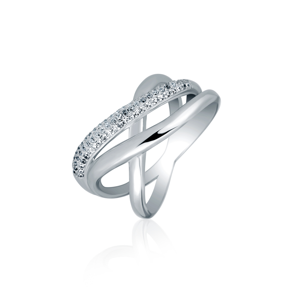 JVD Dámský stříbrný prsten se zirkony SVLR1016XH2BI54