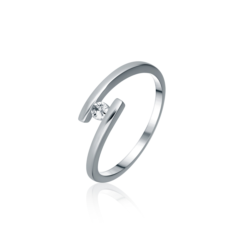 JVD Dámský stříbrný zásnubní prsten se zirkonem SVLR1026XH2BI52