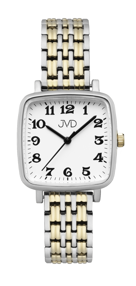 JVD Dámské náramkové pozlacené ocelové hranaté hodinky JVD J4196.3