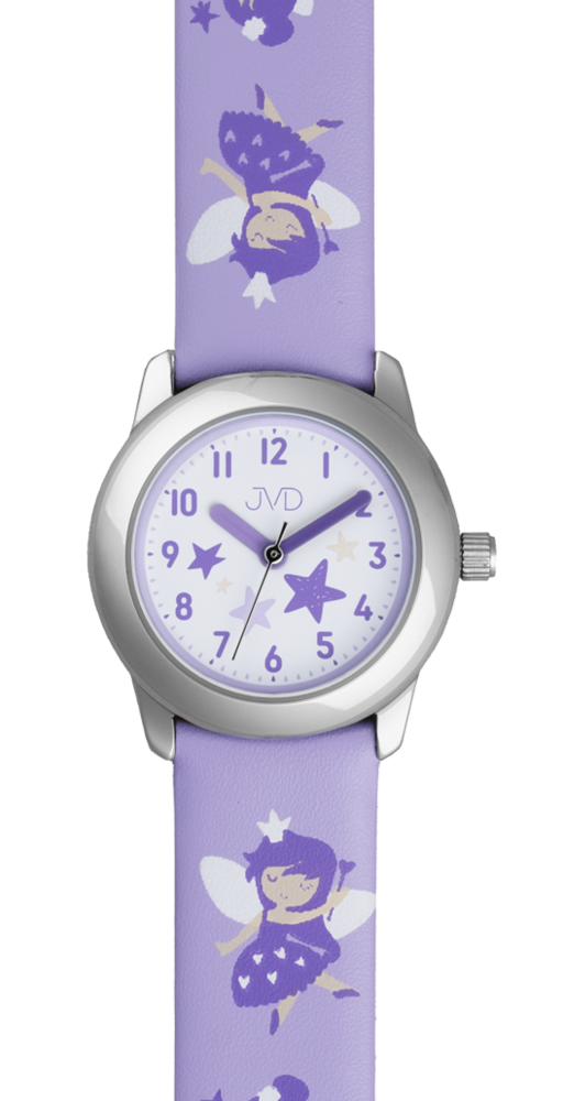 JVD Dětské dívčí fialové náramkové hodinky s vílami JVD J7223.5