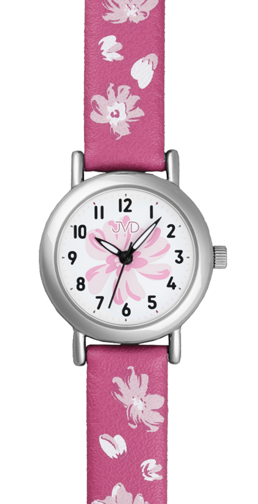 JVD Dětské náramkové dívčí růžové hodinky JVD J7226.3