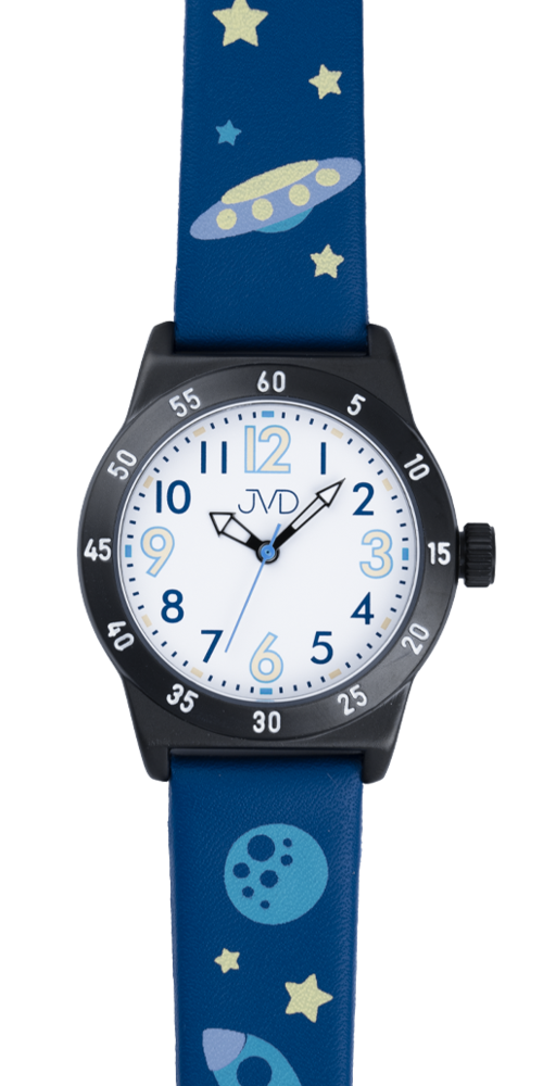 JVD Dětské chlapecké modré náramkové hodinky vesmír JVD J7225.2