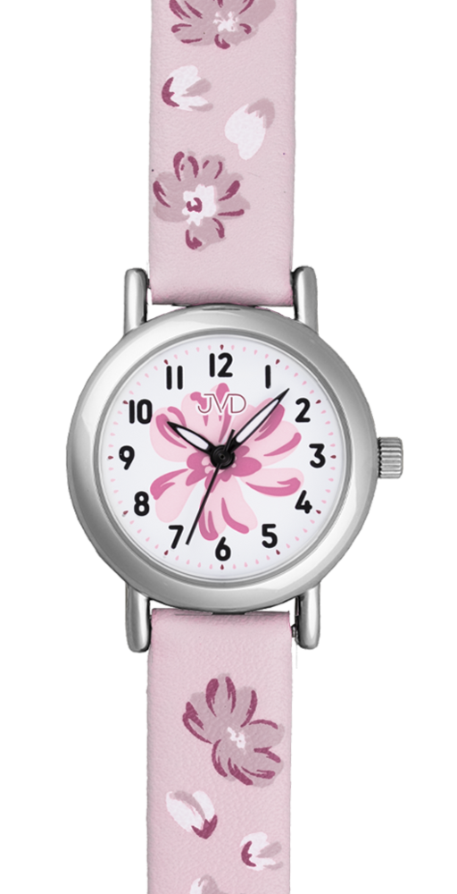JVD Dětské růžové dívčí krémové hodinky JVD J7226.2