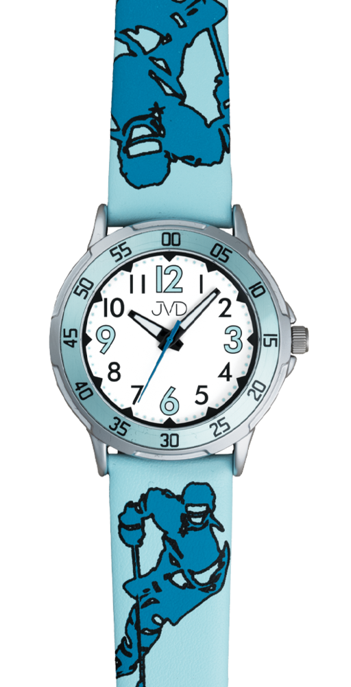 JVD Dětské chlapecké modré hokejové náramkové hodinky JVD J7221.2