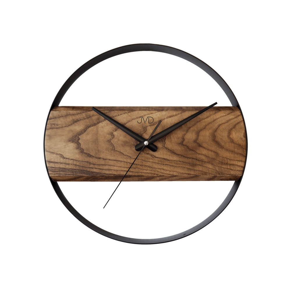  JVD Dřevěné nástěnné designové tiché netikající kulaté hodiny JVD NS22007/78