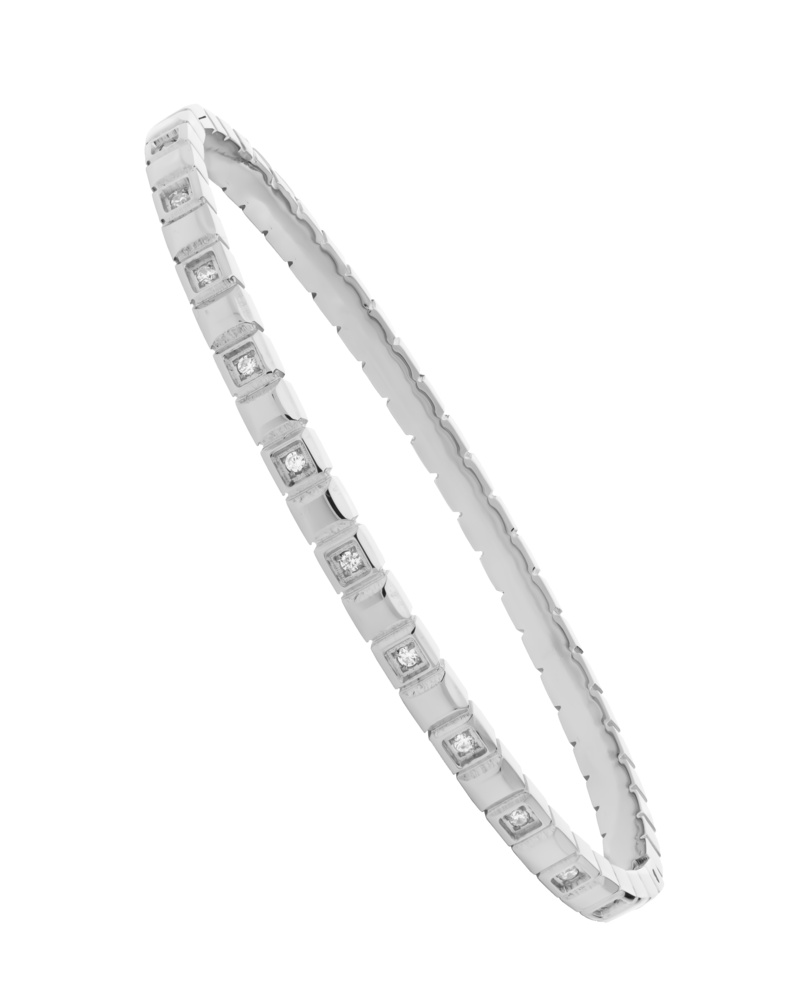 JVD Dámský pevný ocelový náramek se zirkony JGB13S