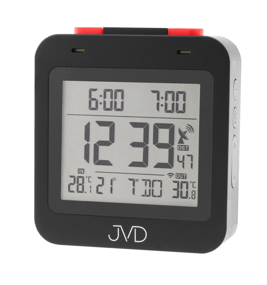 JVD Černý rádiem řízený budík JVD RB3552.2