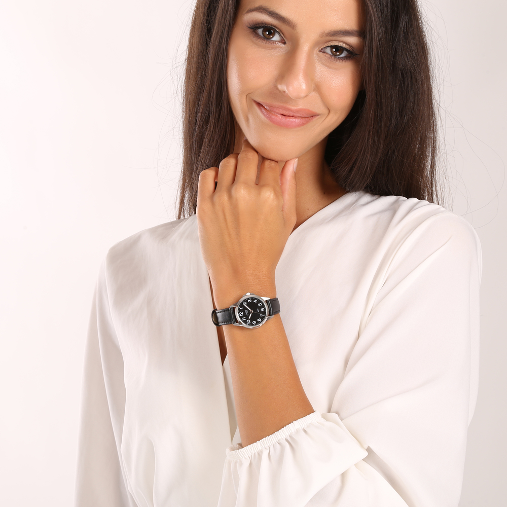 JVD Dámské černé nerezové kvalitní hodinky JVD J4197.5