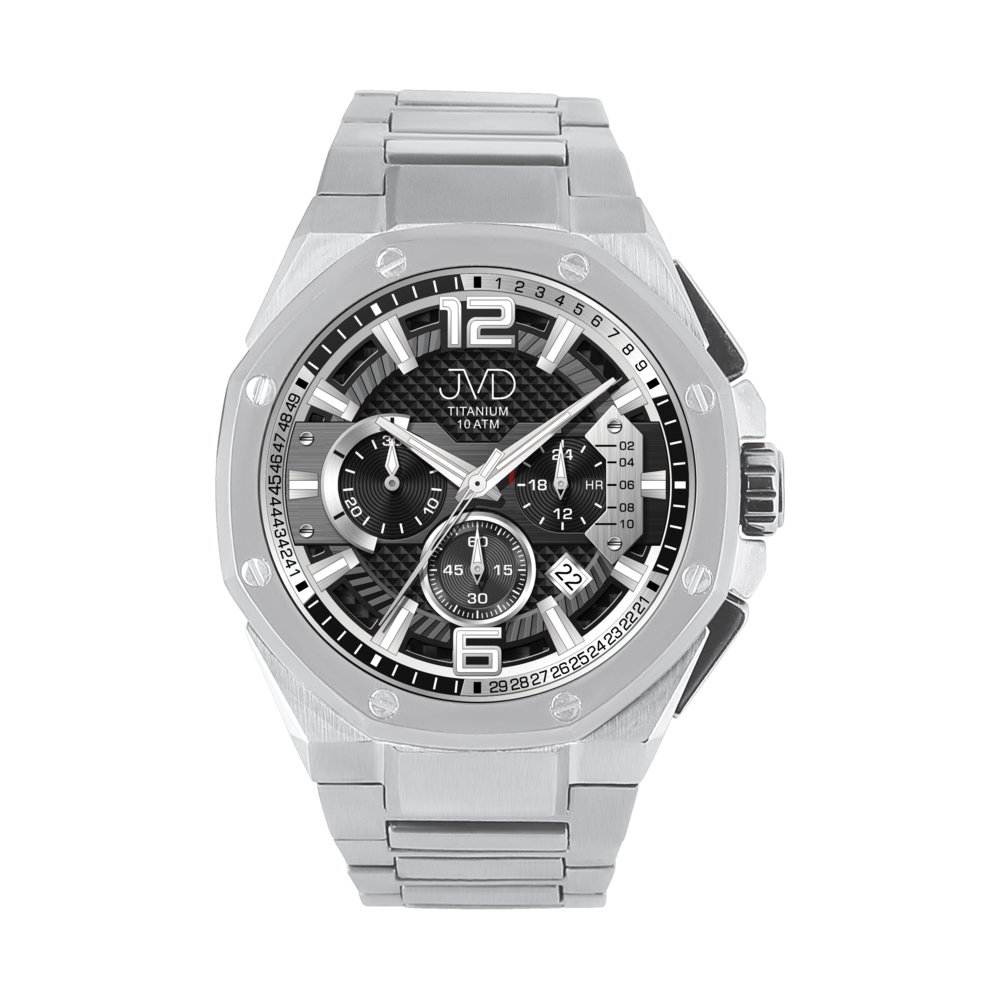 JVD Pánské titanové antialergické vodotěsné luxusní hodinky JVD JE2006.3 10ATM