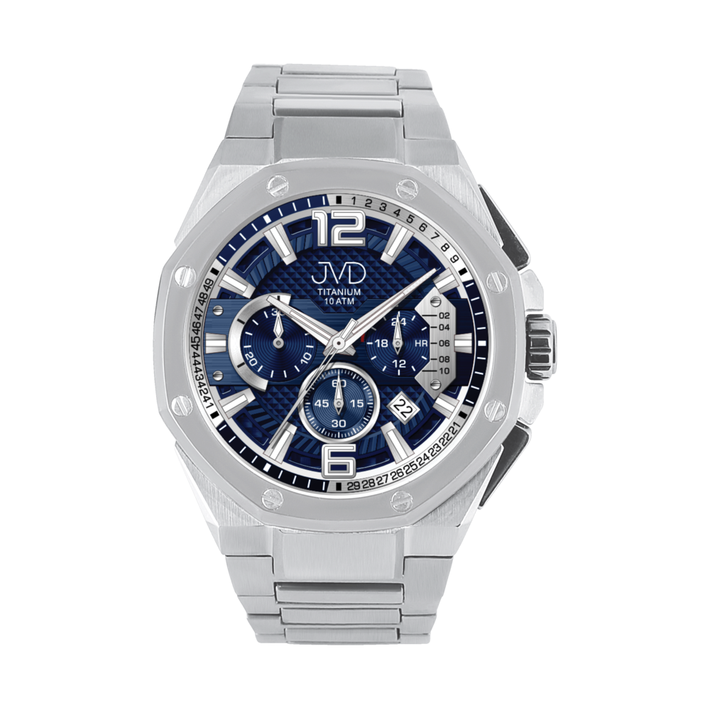 JVD Pánské titanové designové antialergické vodotěsné luxusní hodinky JVD JE2006.2