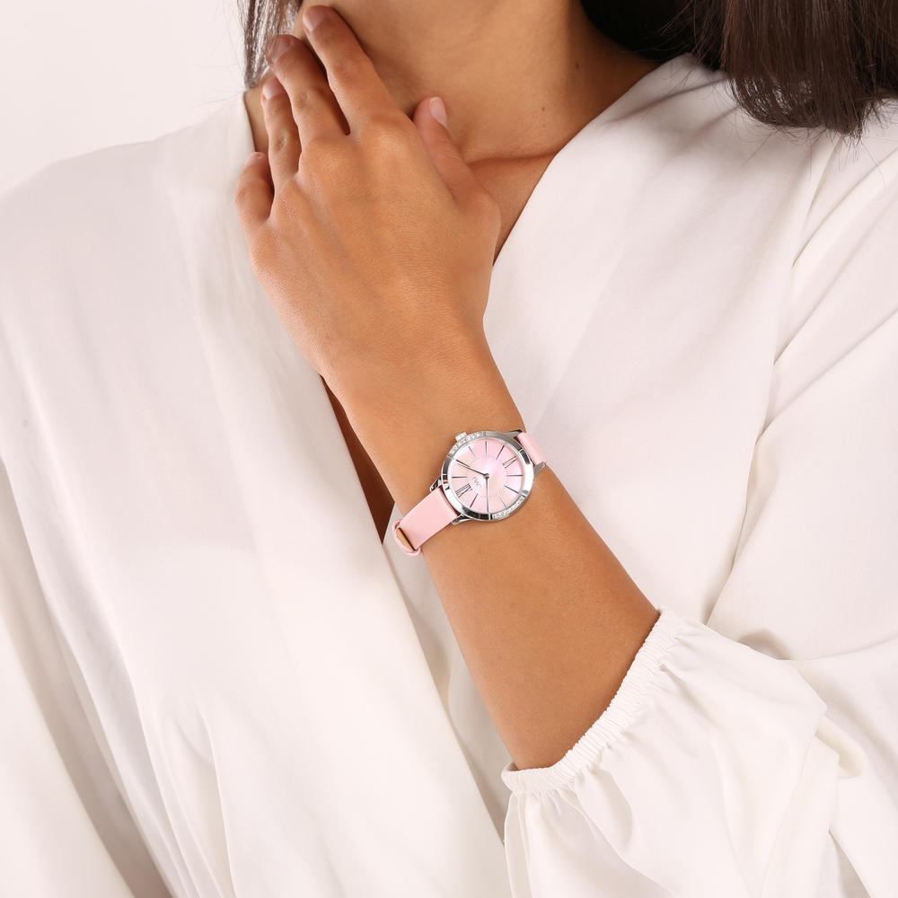 JVD Dámské šperkové ocelové náramkové hodinky JVD J4199.3 se zirkony