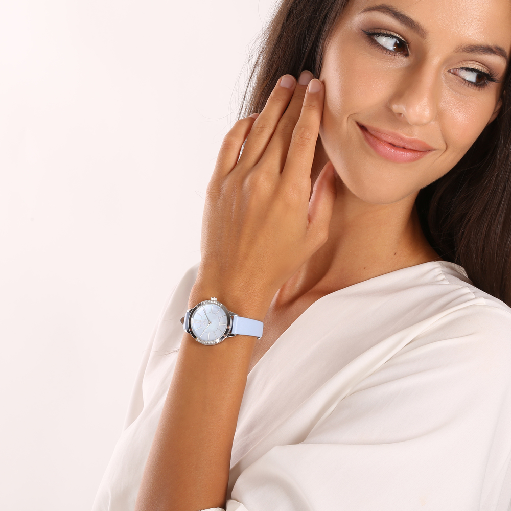 JVD Dámské šperkové ocelové náramkové hodinky JVD J4199.1 se zirkony