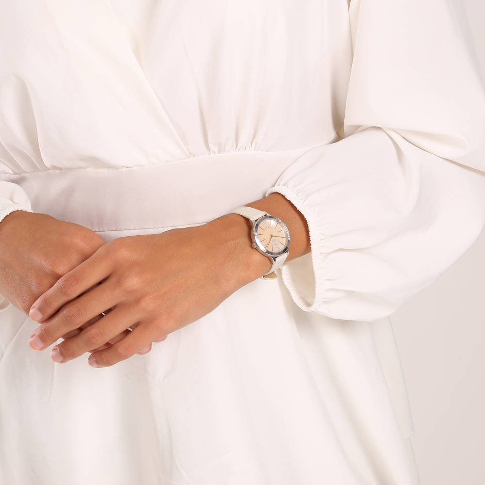 JVD Dámské šperkové ocelové náramkové hodinky JVD J4199.2 se zirkony