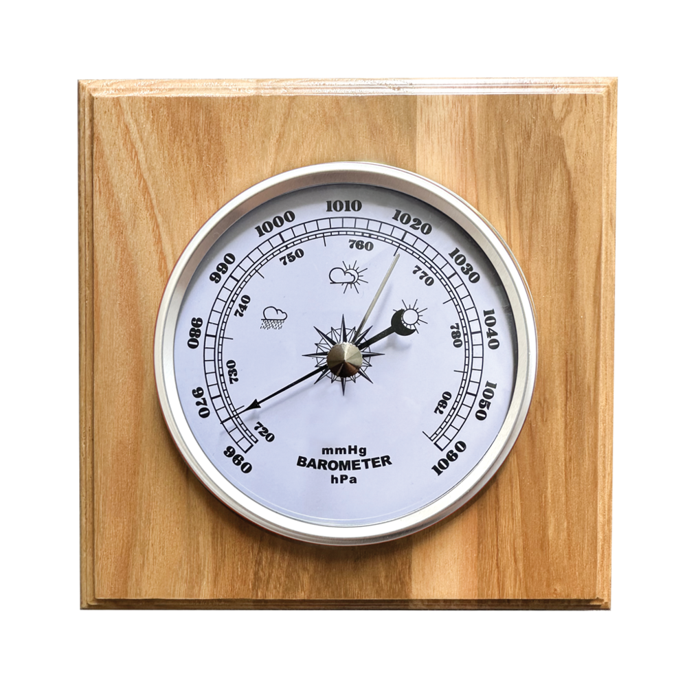 JVD Dřevěný retro hranatý barometr JVD BA230/68