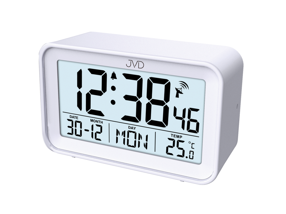 JVD Digitální bílý rádiem řízený budik JVD RB3544.1 