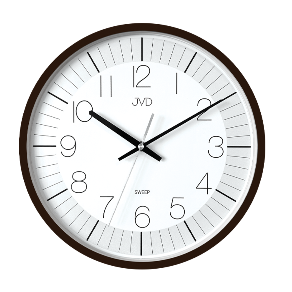JVD Hnědé tiché netikající hodiny JVD JVD HX8019.2
