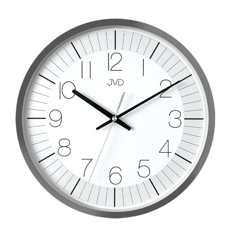 JVD Antracitové tiché netikající hodiny JVD HX8019.3