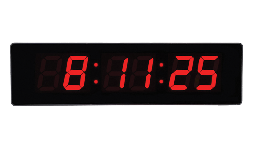 JVD Digitální černé hodiny s LED podsvícením červené číslice JVD DH4813.1