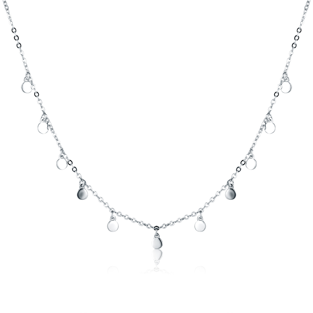 JVD Dámský stříbrný náhrdelník se zirkony SVLN0507XK40045