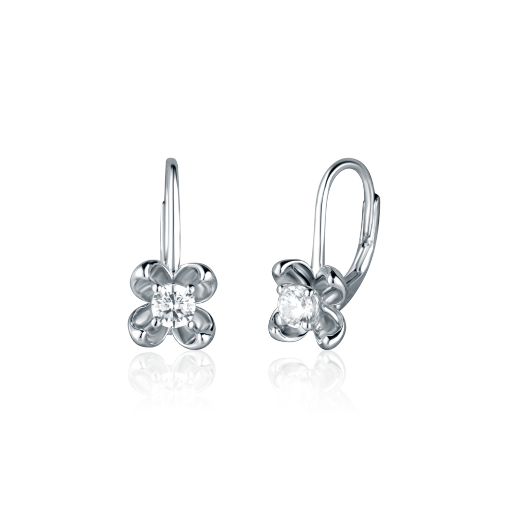  JVD Dámské stříbrné klasické náušnice se zirkony SVLE2461XK3BI00