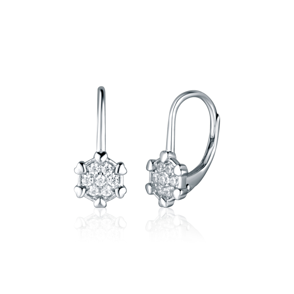  JVD Dámské klasické stříbrné náušnice se zirkony SVLE0765SK3BI00