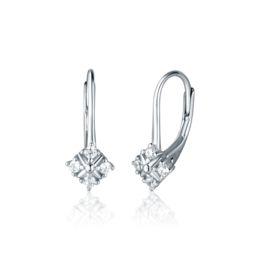 JVD Dámské klasické stříbrné náušnice se zirkony SVLE2458XK3BI00