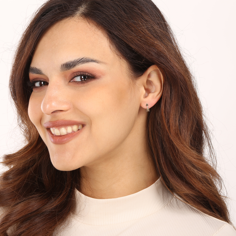 JVD Dámské zlaté peckové náušnice na šroubek ZE0236XJ71-8600