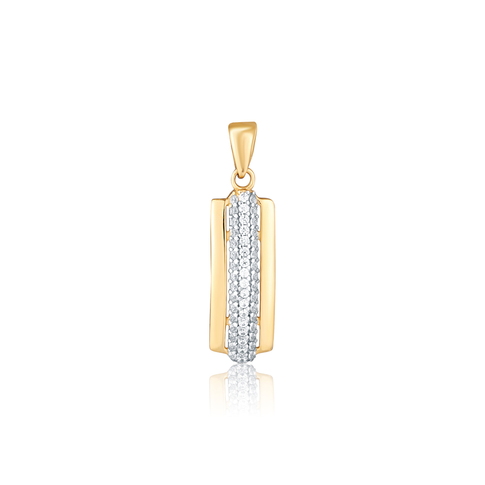  JVD Dámský zlatý přívěsek se zirkony ryz. 585/1000 ZP0195XJ81-2200