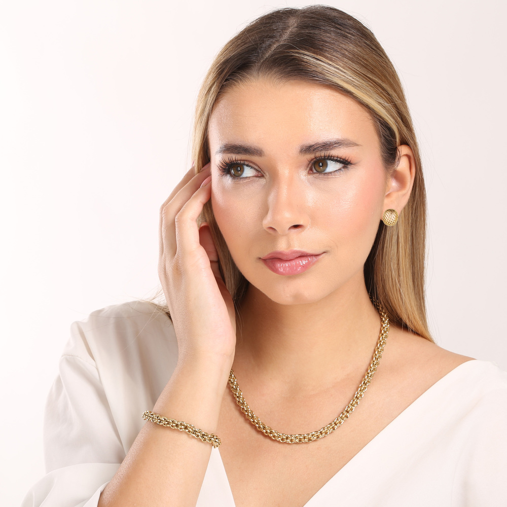  JVD Dámské ocelové pozlacené peckové náušnice kapky na puzetku SSSE0159X20GO00