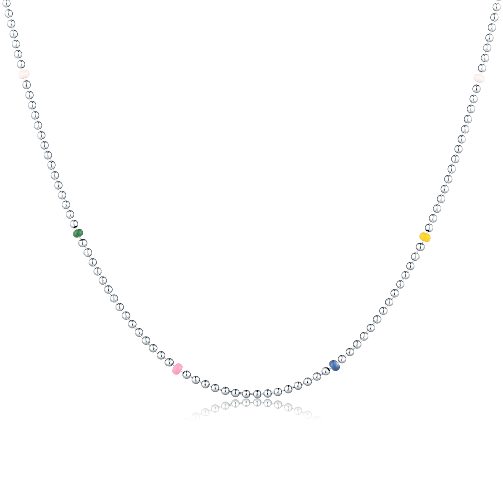 JVD Dámský stříbrný náhrdelník se zirkony SVLN0608X86BA45