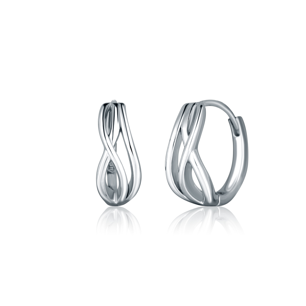  JVD Dámské stříbrné kruhové náušnice na patent SVLE2670X860000