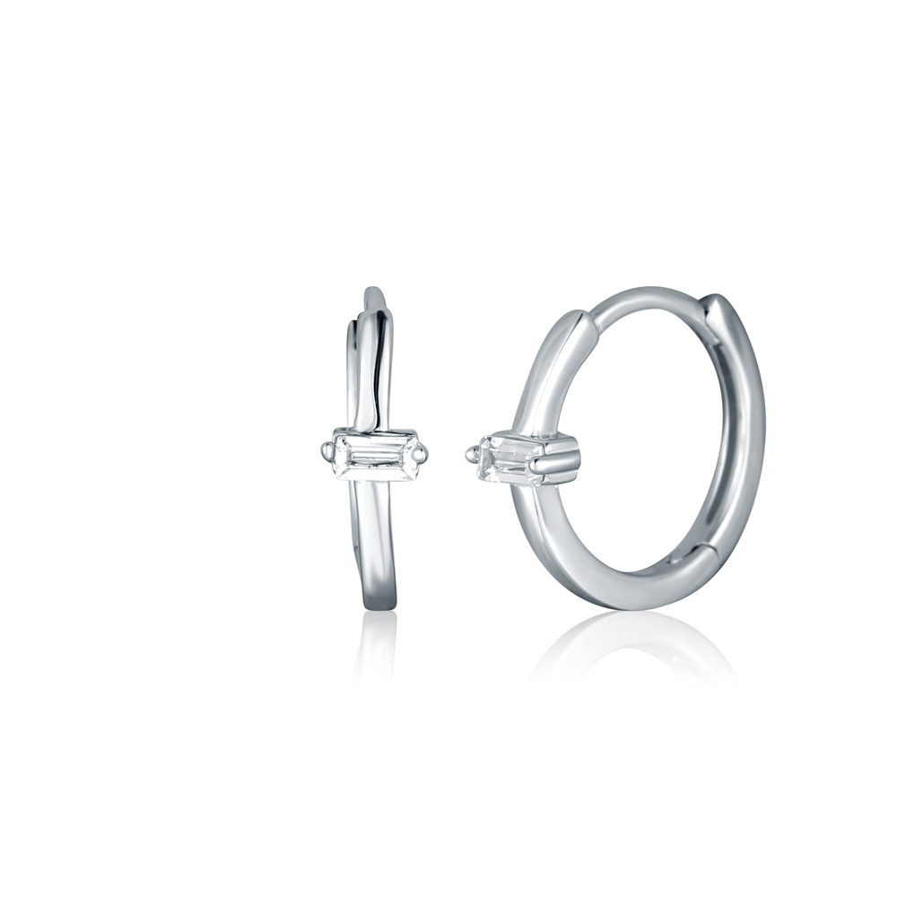 JVD Dámské stříbrné kruhové náušnice se zirkony SVLE2726X86BI00