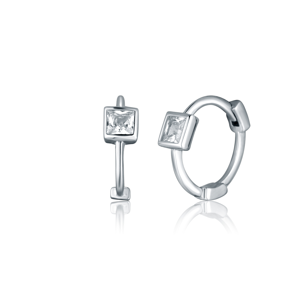 JVD Dámské stříbrné kruhové náušnice se zirkony SVLE2751X86BI00