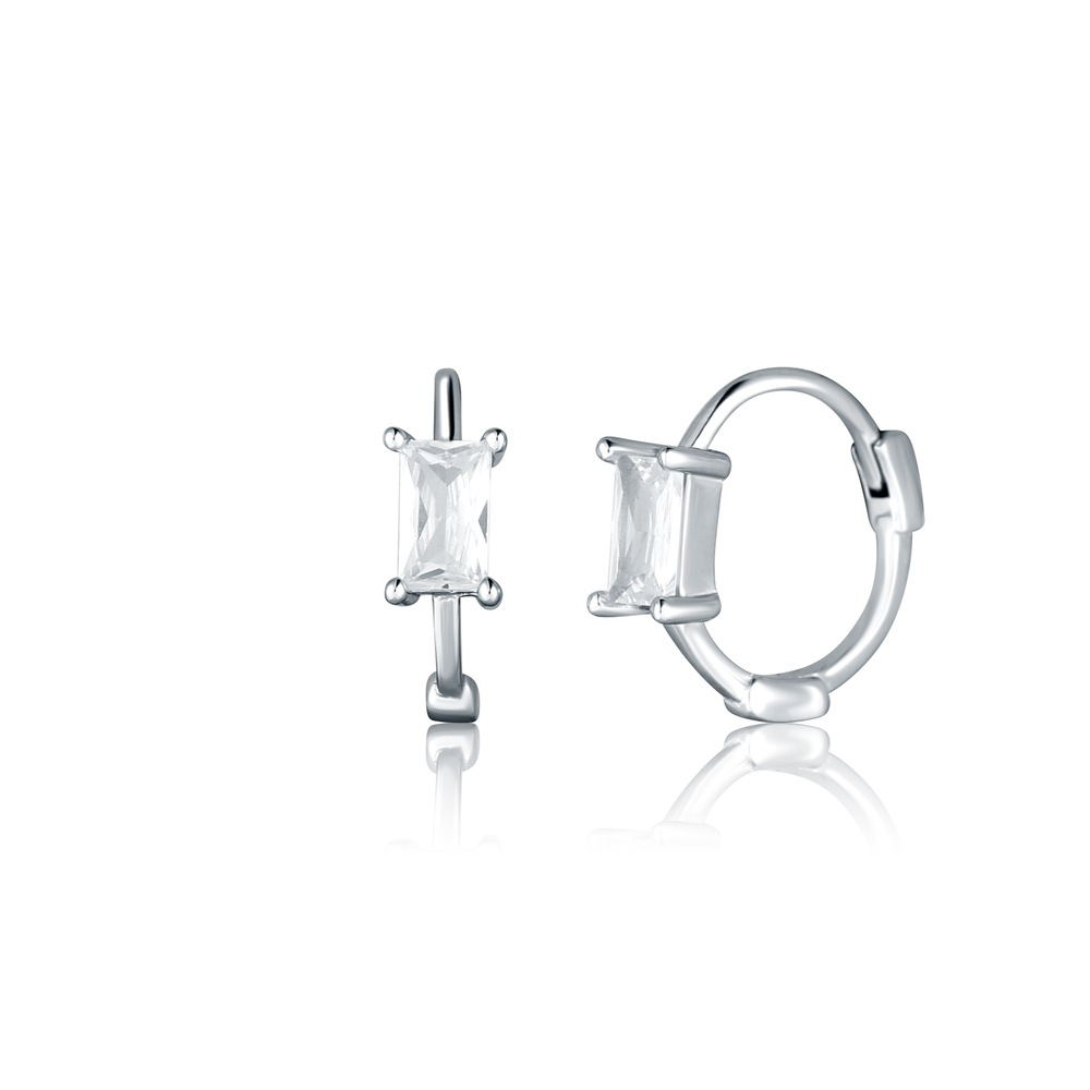  JVD Dámské stříbrné kruhové náušnice se zirkony SVLE2786X86BI00