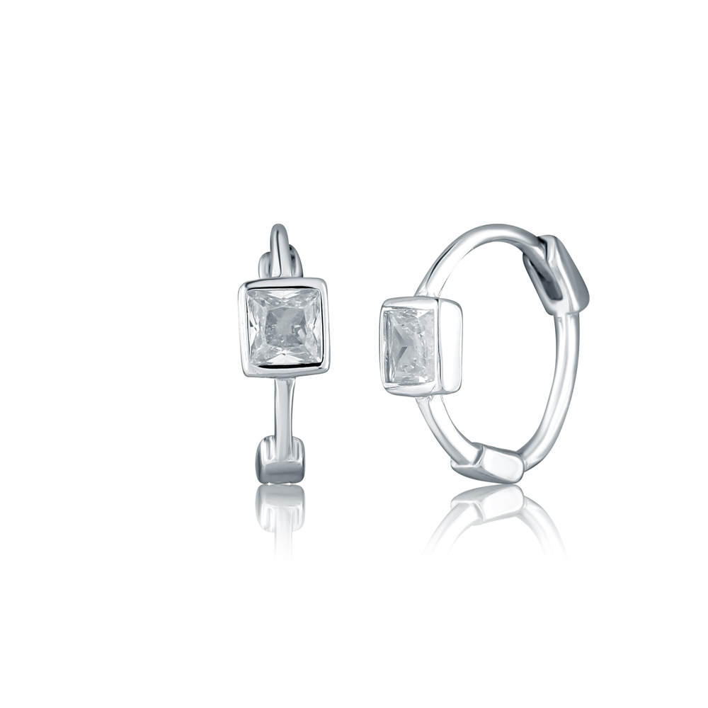  JVD Dámské stříbrné kruhové náušnice se zirkony SVLE2767X86BI00